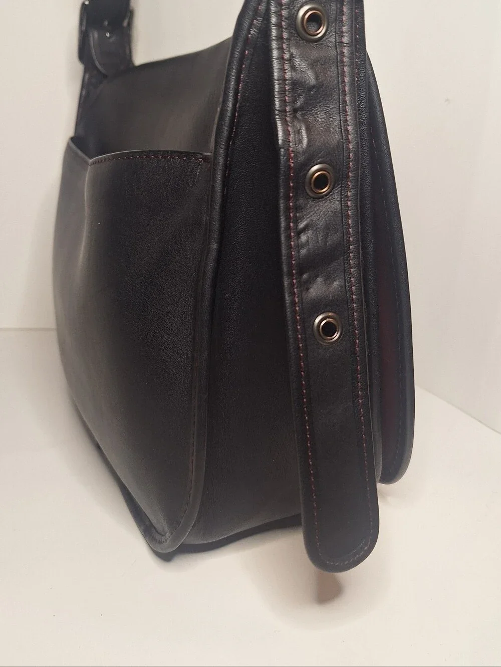 Coach Saddle Bag 75th Anniversary Leather Purse Crossbody 55298 Black Re-edition - Picture 4 of 16